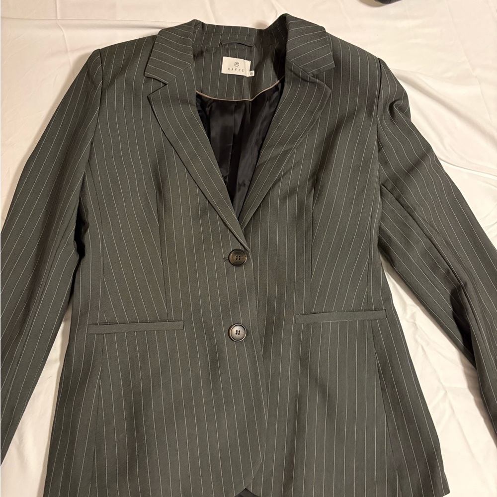 Kaffe Charcoal Pinstripe Jacket